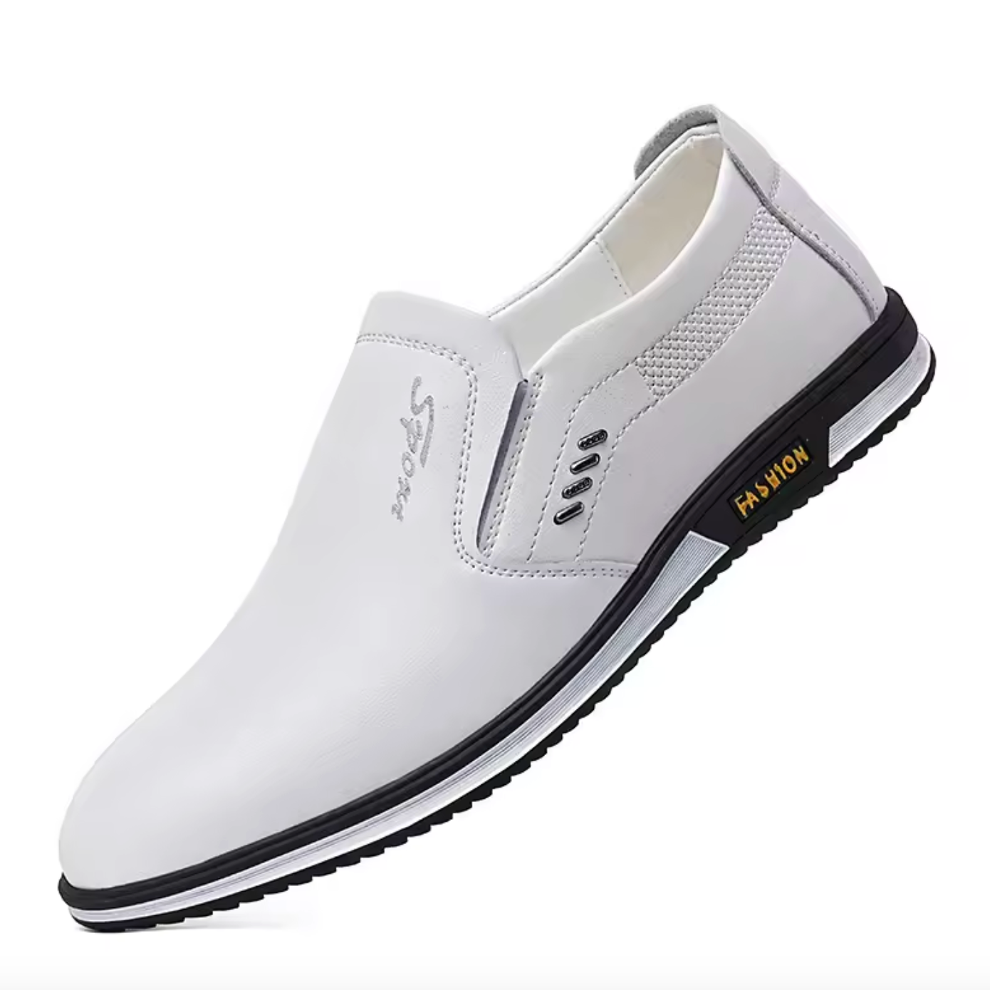 Men’s Genuine Sheepskin Leather Loafers – Comfortable Slip-On Flat Boat Shoes for Everyday Wear
