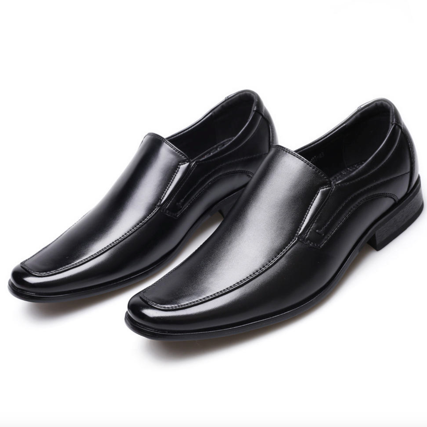 Men’s Formal Leather Dress Shoes – Light-Colored Waterproof Slip-On Business Shoes for Autumn