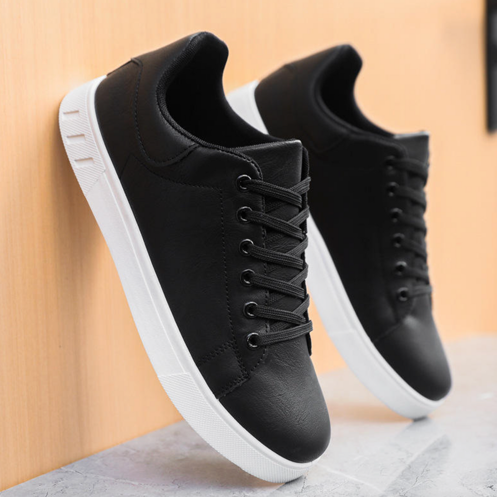Men’s Plus-Size Casual Leather Shoes – Fashion Platform Loafers & Lace-Up Skate Shoes with Anti-Slip Sole