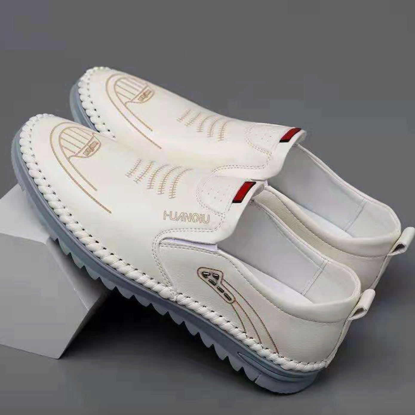 Walking Style Shoes for Winter PU Leather Upper Rubber Out-sole Men's Casual Flat Loafers Men Slip-on Dress Shoes Loafers