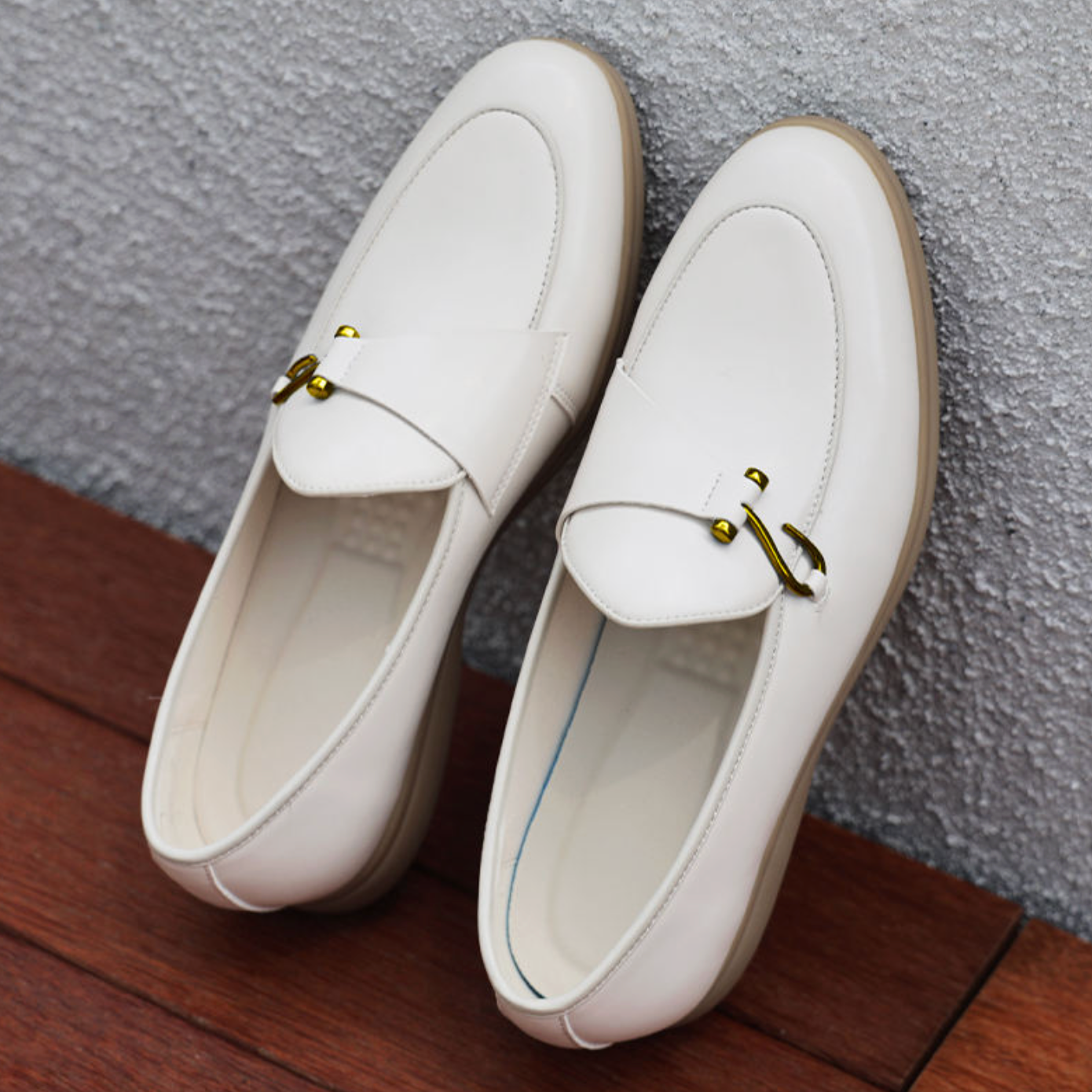 Men’s Lightweight Breathable Slip-On Shoes – Large-Size PU Leather Casual Dress Flats for Summer