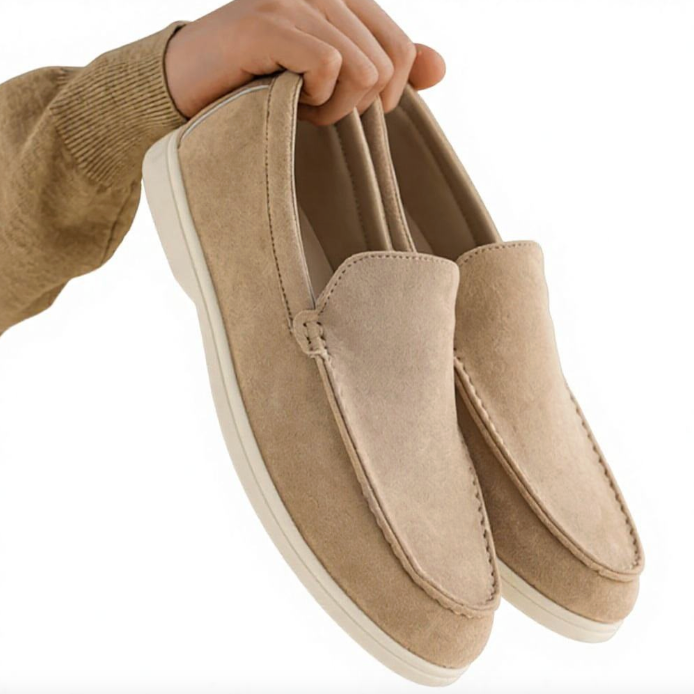 Men’s British-Style Suede Loafers – Classic Breathable Non-Slip Casual Shoes for Spring