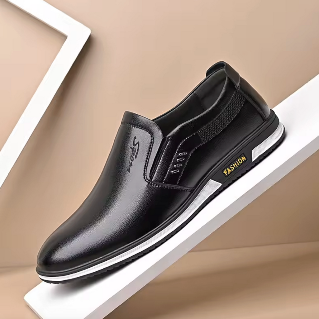 Men’s Genuine Sheepskin Leather Loafers – Comfortable Slip-On Flat Boat Shoes for Everyday Wear