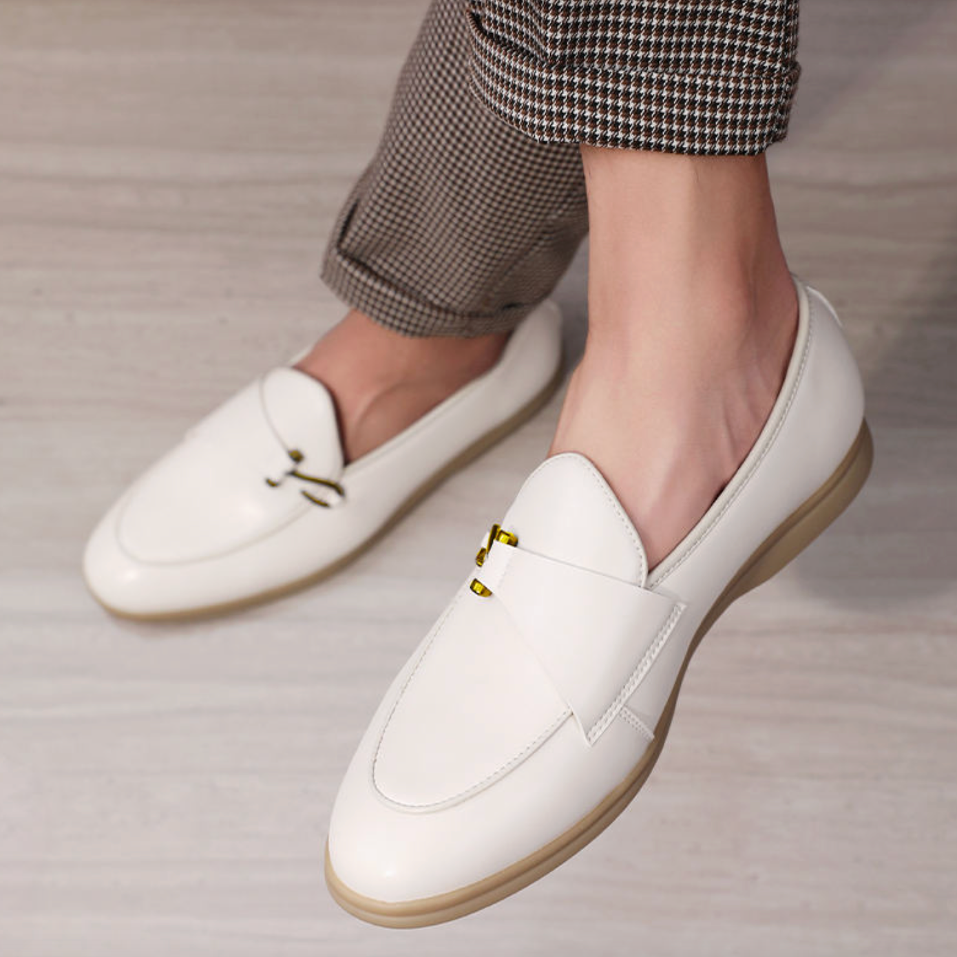 Men’s Lightweight Breathable Slip-On Shoes – Large-Size PU Leather Casual Dress Flats for Summer
